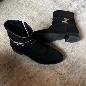 Black Suede Tory Burch ankle boots size 10.5